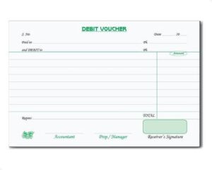Debit Voucher Book 40 Pags Local Paper