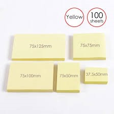 Stick Note 3" X 3" (75 mm X 75 mm) 100 Sheet Yellow Color Pronoti Brand