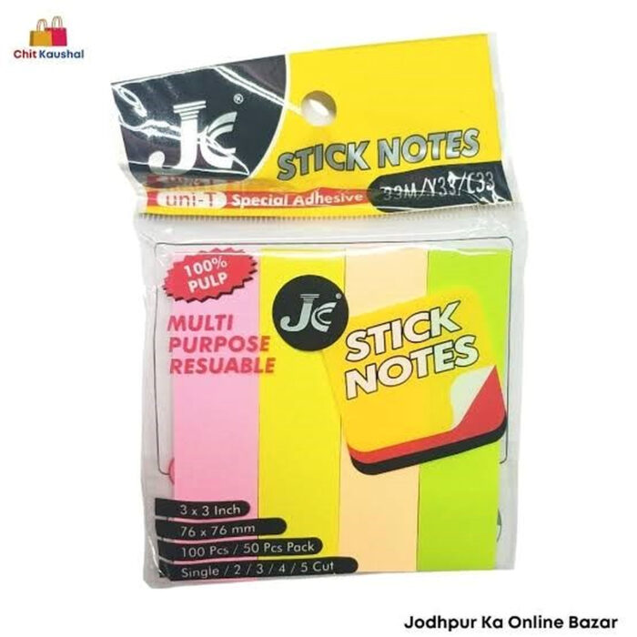 Stick Note 25" X 100" Multi Color 4 Cut Size