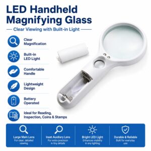 Magnifying Glass 75 mm 3 X Deli Brand E9090