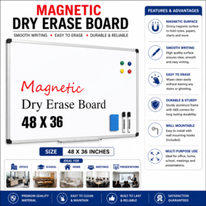 White Writing Board 36" X 48" (3ft X 4Ft)