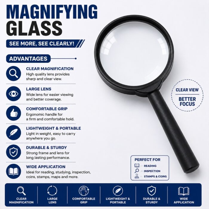 Magnifying Glass 60 mm Normal Quality Three Flower