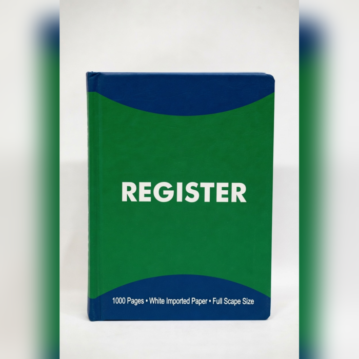 Register 1000 Pags White Impoted Paper Full Skip Size