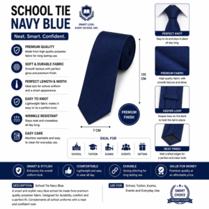 School Tie Navy Blue