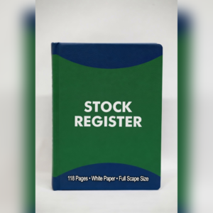 Stock Register 118 Pags White Paper Full Skip Size