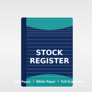 Stock Register 438 Pags White Paper Full Skip Size