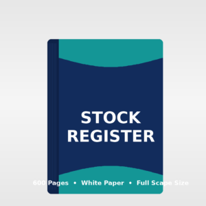 Stock Register 600 Pags White Paper Full Skip Size