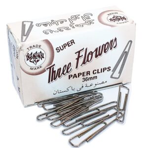 Gem Clips 36 MM Three Flower Brand Silver Colour