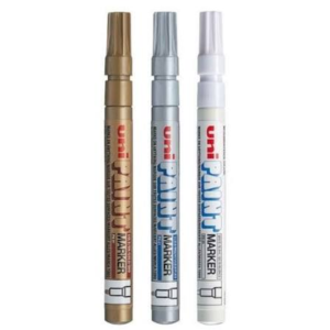 Paint Marker Gold & Silver & White & Mix Colour Uni Ball Brand