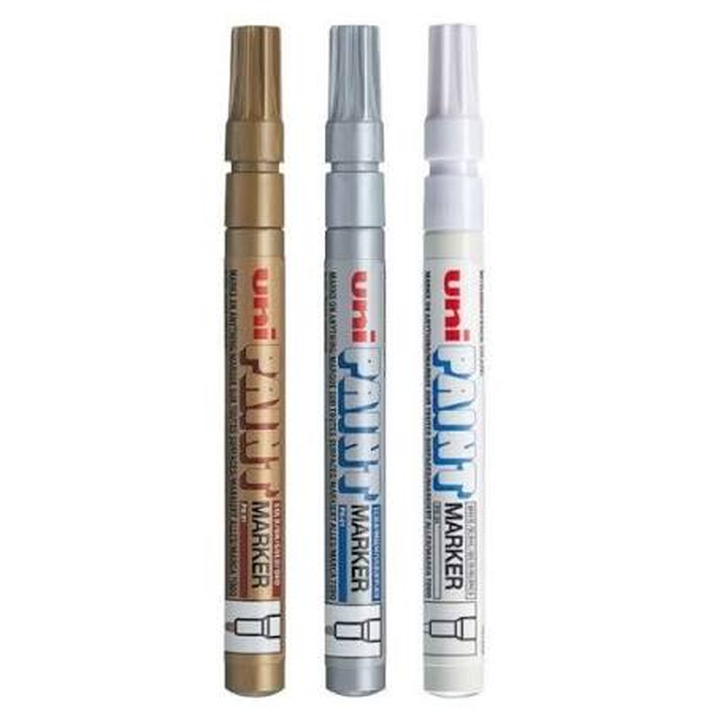 Paint Marker Gold & Silver & White & Mix Colour Uni Ball Brand