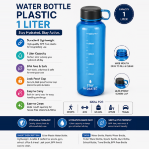 Water Bottle Plastic 1 Liter