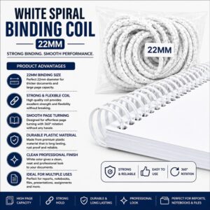 Binding Spirals Rings 22 mm 50 Each Packet