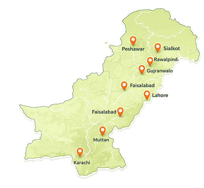 Pakistan Delivery Map